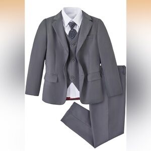 Toddler Gray Suit Jacket, Vest & Pants Set